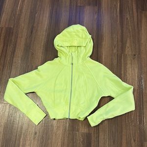 Lululemon Yellow Cropped Scuba Cropped